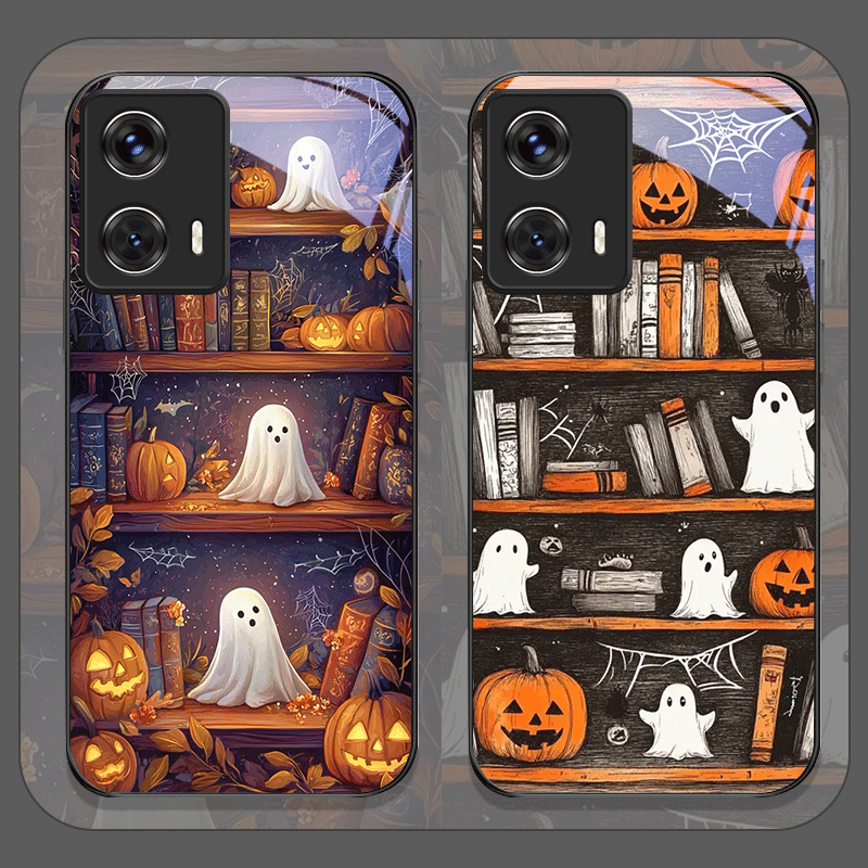 Bookshelf - Coque de téléphone en verre trempé,
