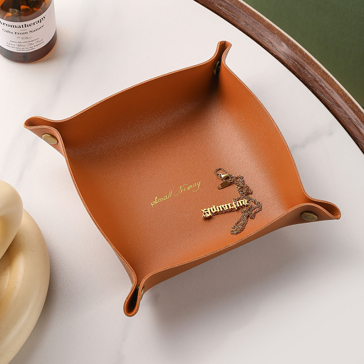Plateau de rangement en cuir d - Desk Organizer avis et prix