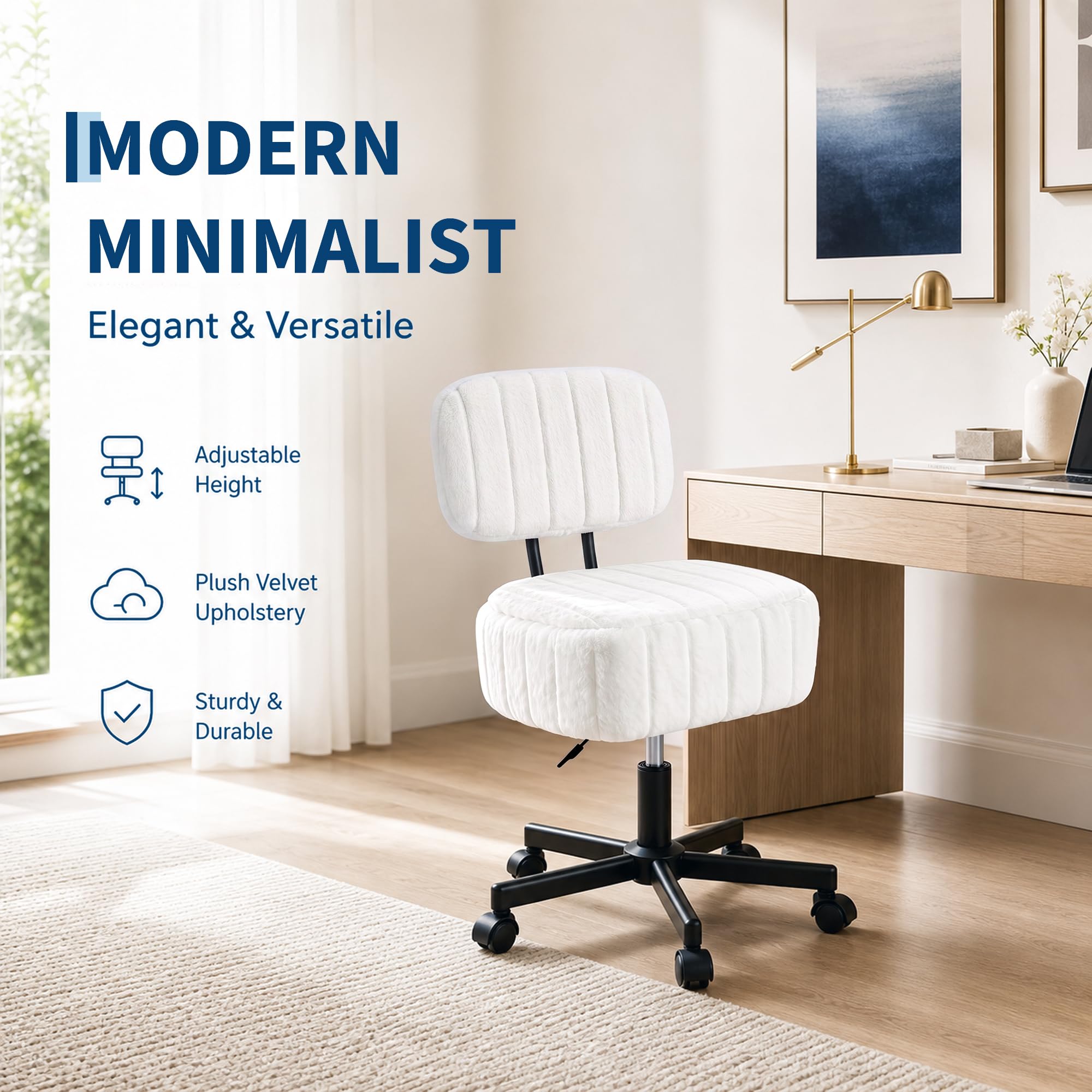 Chaise de coiffeuse avec range - Office Stool avis et prix