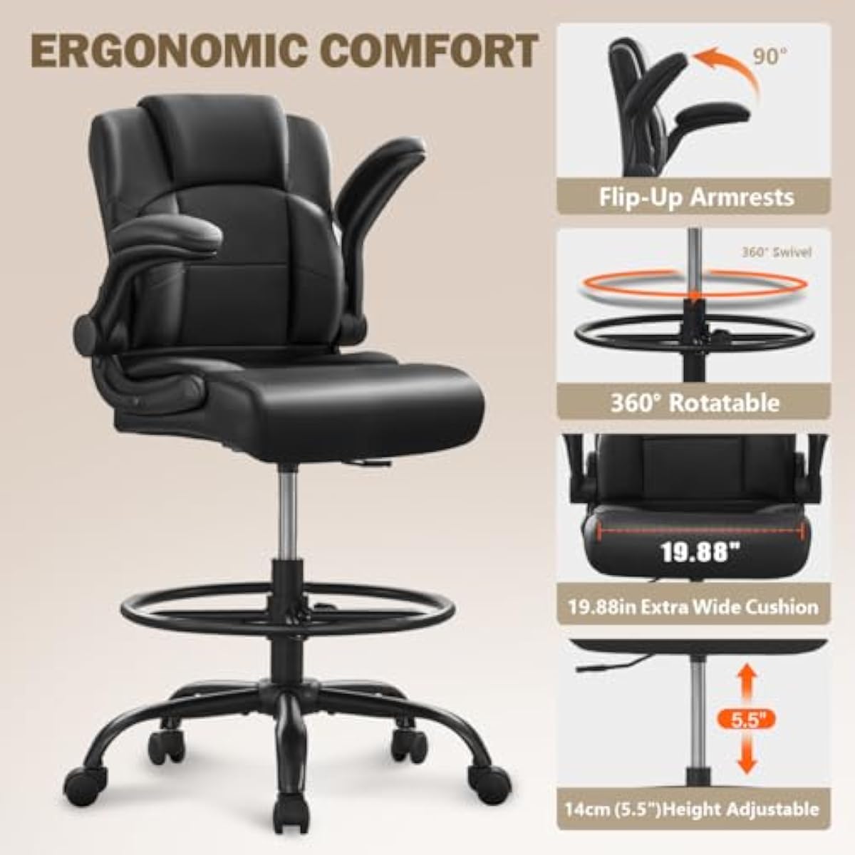Tabouret ergonomique surélevé  - Standing Desk avis et prix