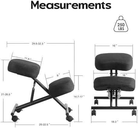 Chaise à genoux en lin, chaise - Office Chair avis et prix